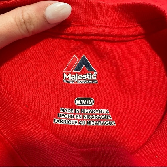 Kansas city chiefs red America flag majestic tee shirt - Picture 2 of 6